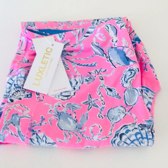Lilly Pulitzer Weekender Luxletic High Rise Midi 24”Leggings-Rousseau Pink NWT - Picture 8 of 13